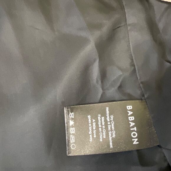 BABATON ARITZIA double -breasted Mini Dress Size 4 Black sleeveless pockets - Picture 11 of 12